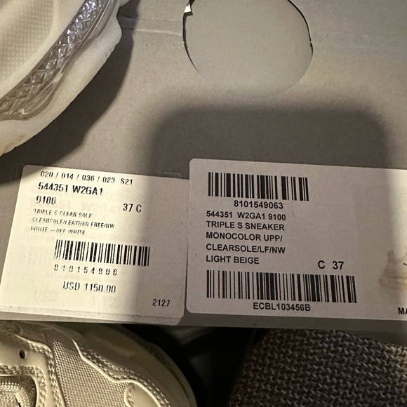 Balenciag sneaker BEIGE color size 37 new condition - Picture 5 of 5